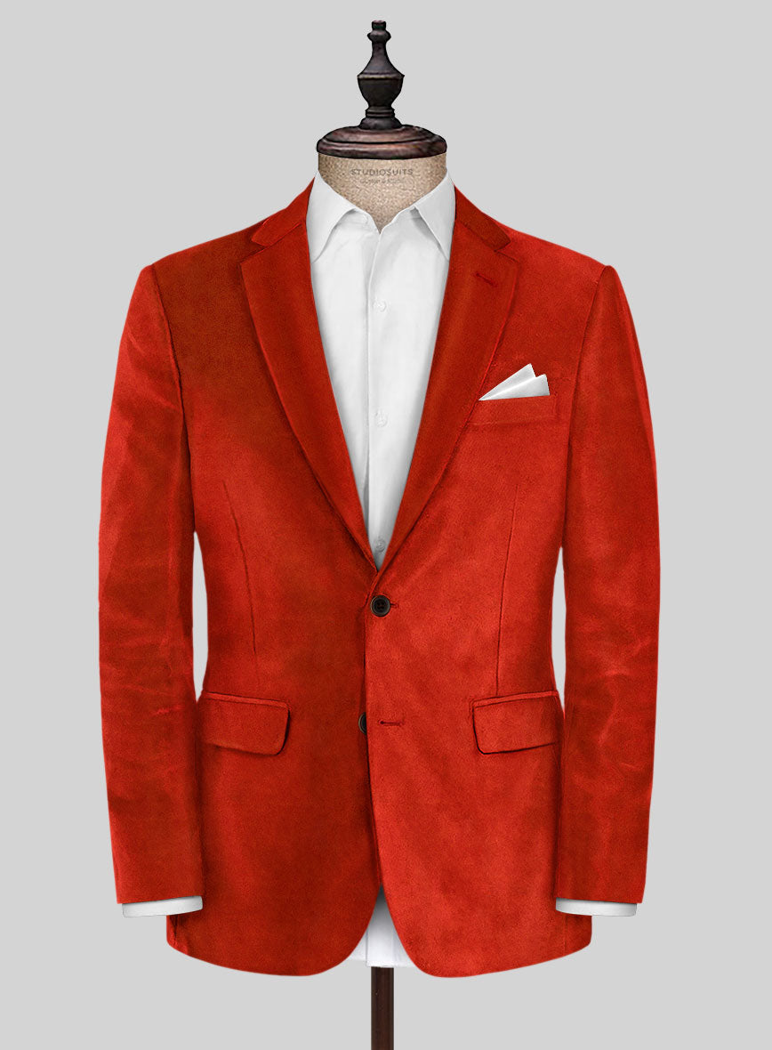 Kingsman Orange Velvet Jacket - StudioSuits