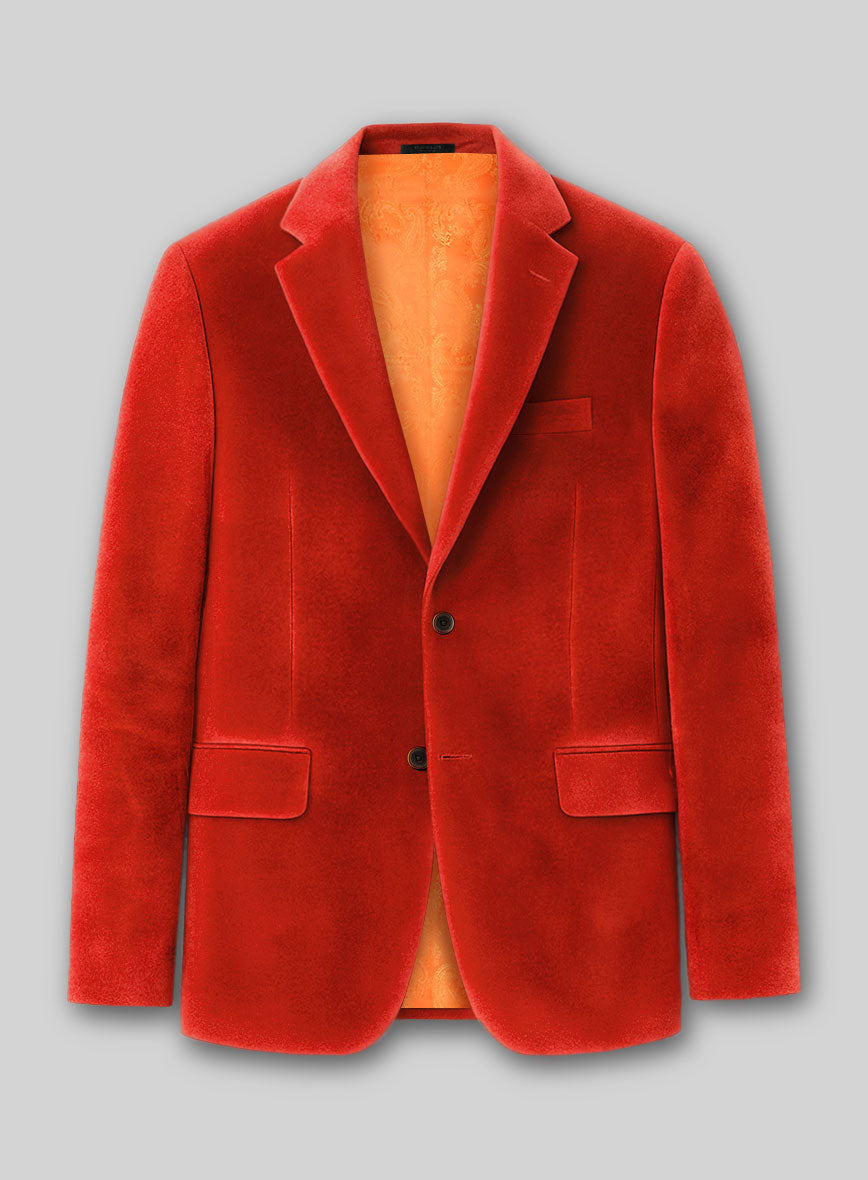 Kingsman Orange Velvet Jacket - StudioSuits