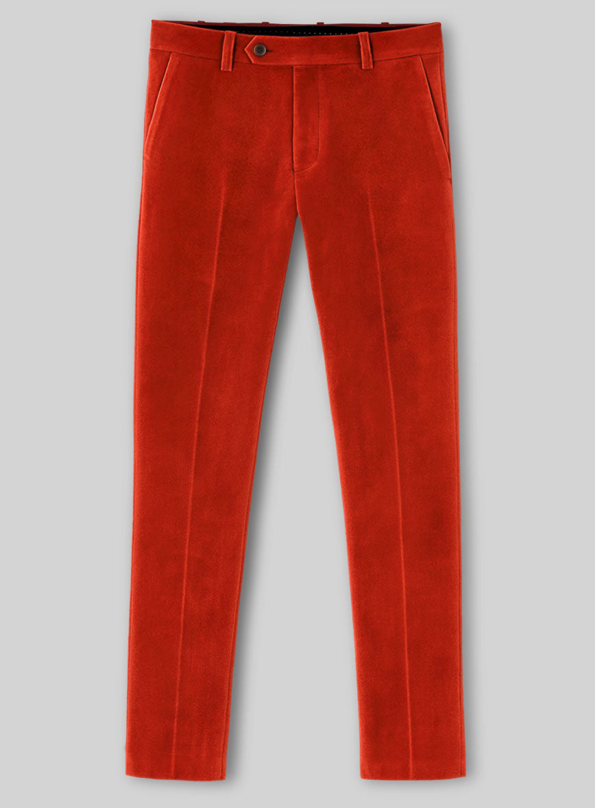 Kingsman Orange Velvet Pants - StudioSuits