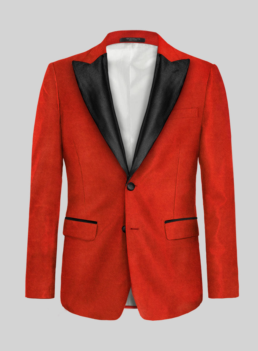 Kingsman Orange Velvet Tuxedo Jacket - StudioSuits