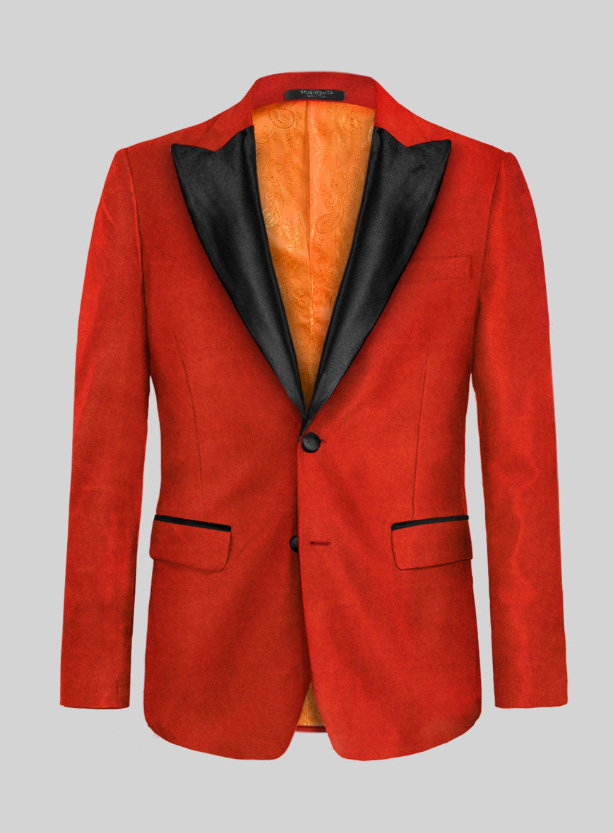 Kingsman Orange Velvet Tuxedo Suit – StudioSuits