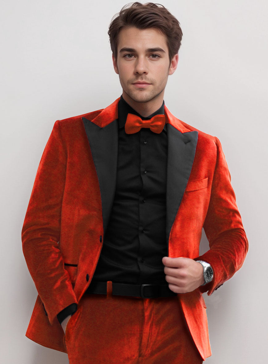 Kingsman Orange Velvet Tuxedo Suit – StudioSuits