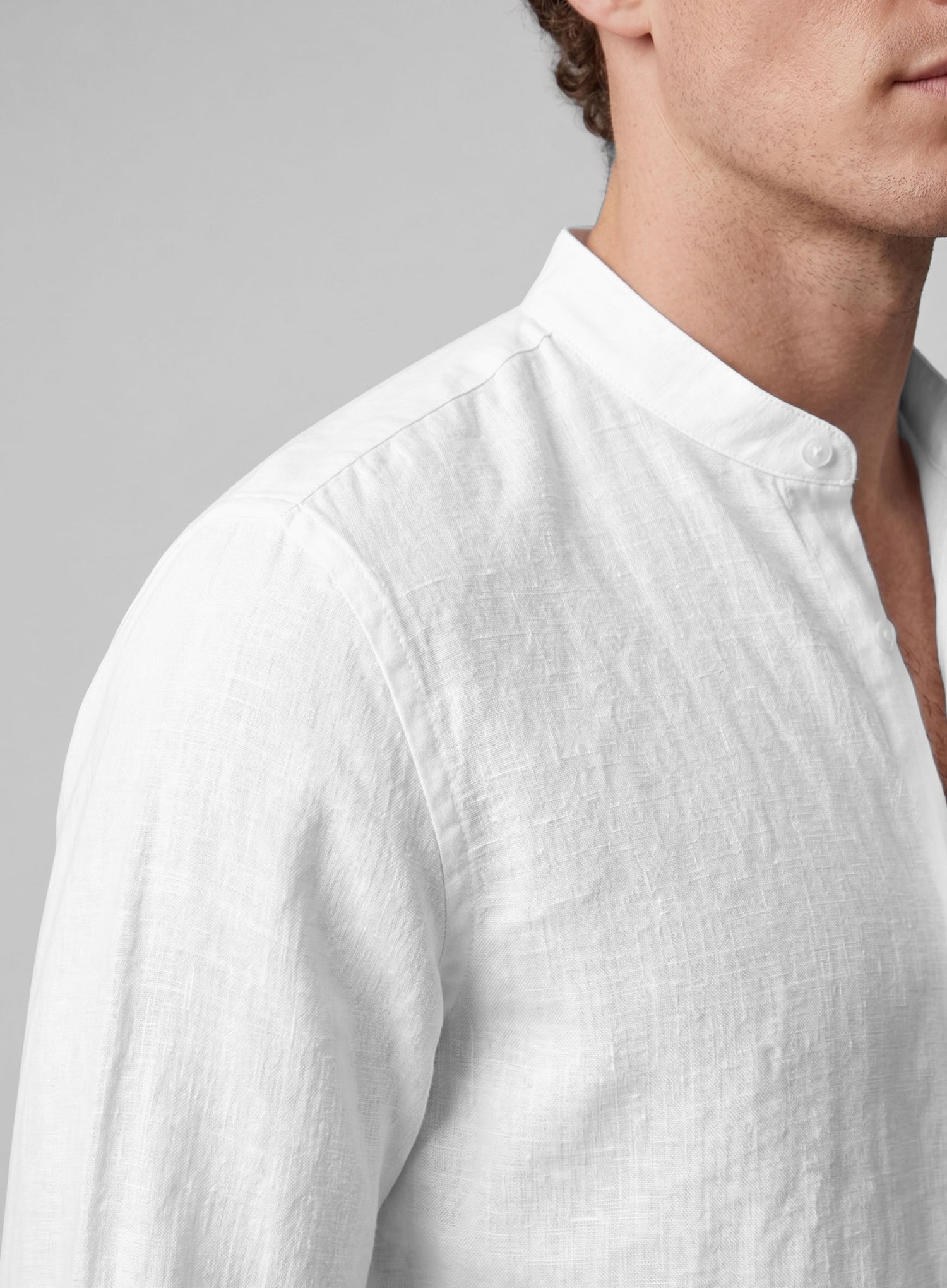Korean White Linen Shirt - StudioSuits