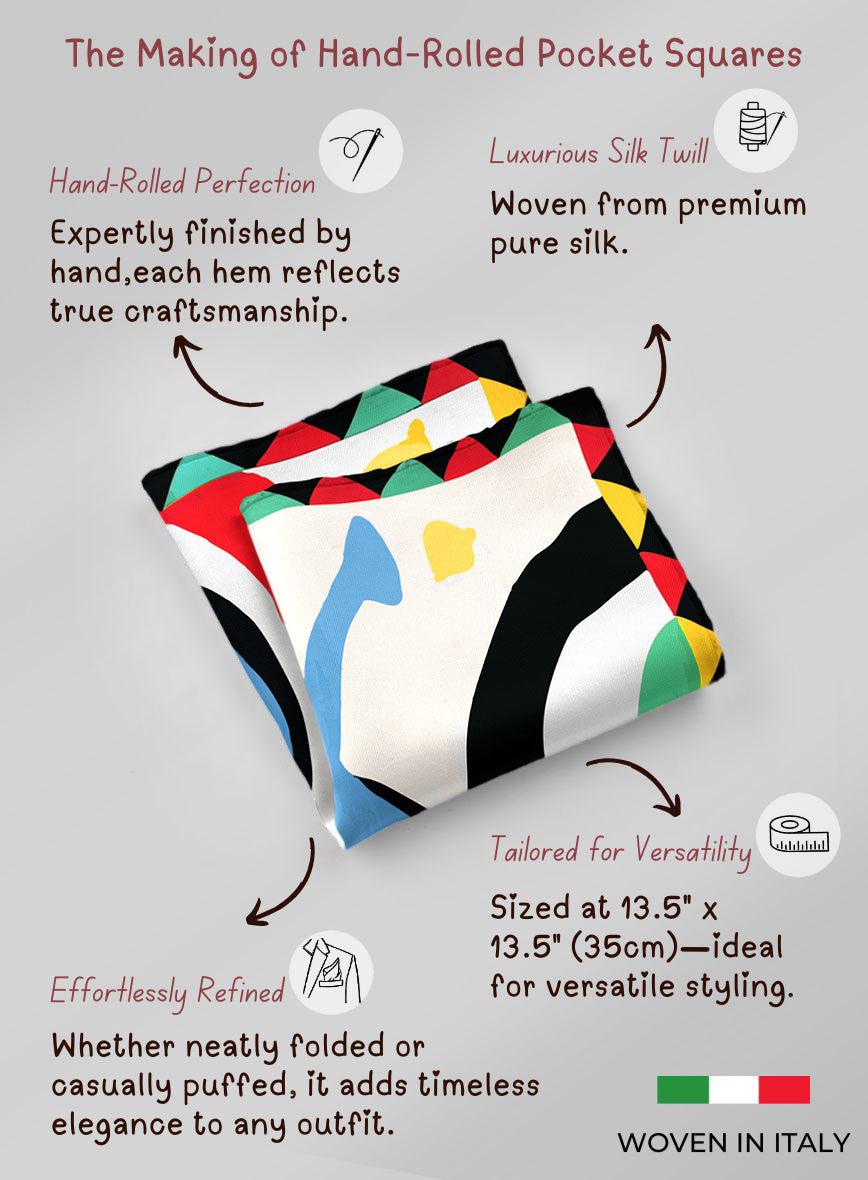 Labyrinte Silk Pocket Square - StudioSuits