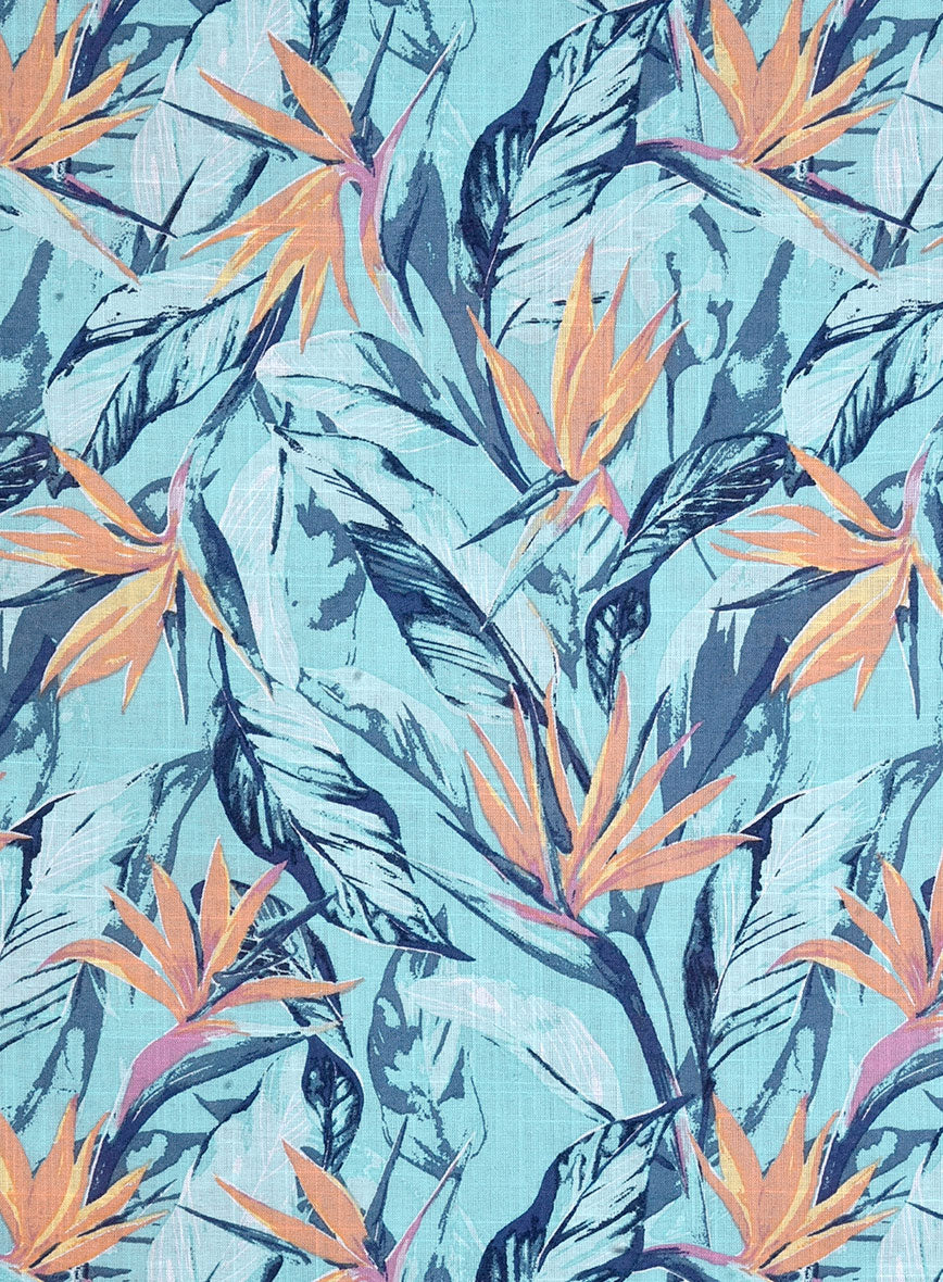 Lagoon Bloom Cotton Shirt - StudioSuits