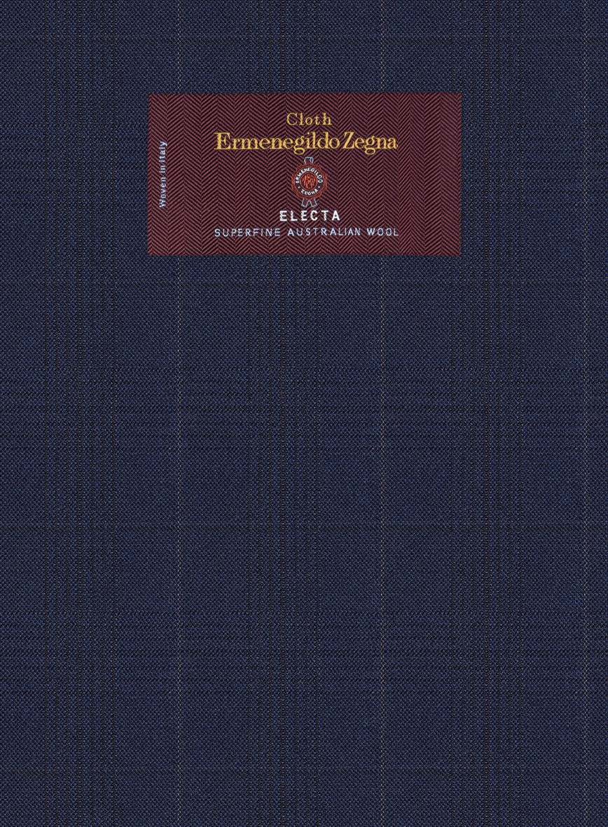 Lanificio Zegna Electa Casiri Blue Checks Wool Jacket - StudioSuits