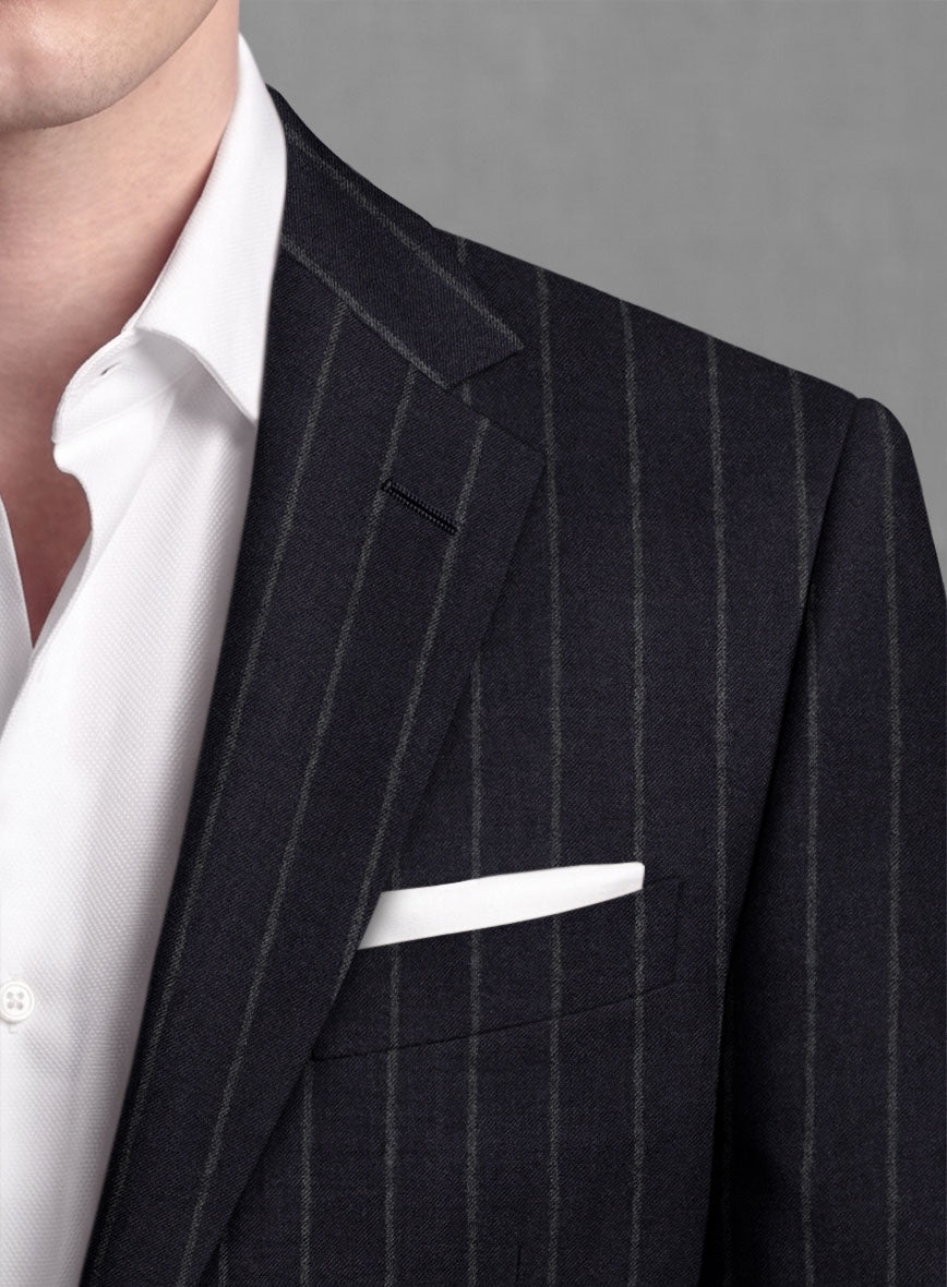 Lanificio Zegna Loop Adana Blue Stripe Wool Jacket - StudioSuits