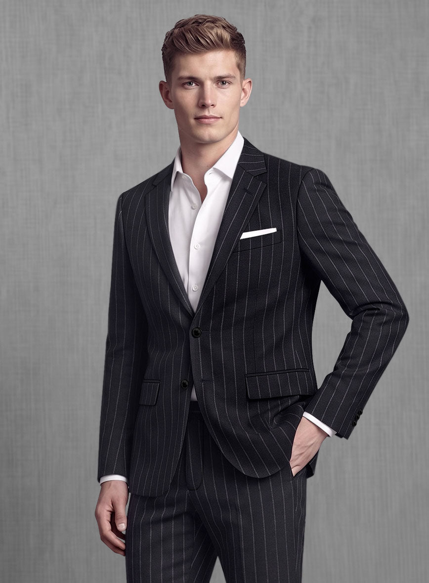 Lanificio Zegna Loop Adana Blue Stripe Wool Jacket - StudioSuits