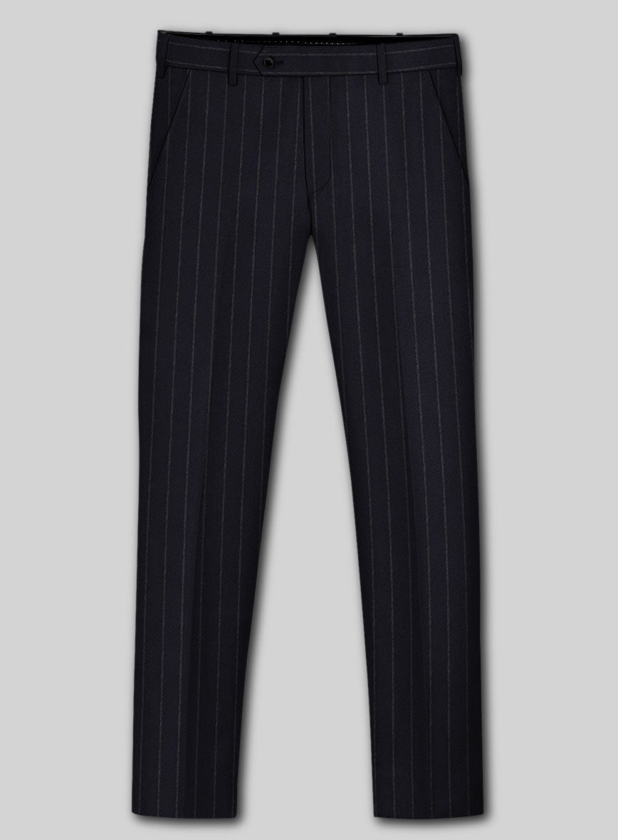 Lanificio Zegna Loop Adana Blue Stripe Wool Pants - StudioSuits