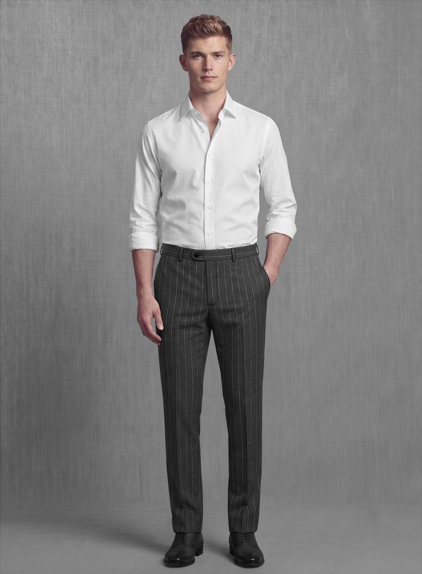 Lanificio Zegna Loop Adana Gray Stripe Wool Suit – StudioSuits