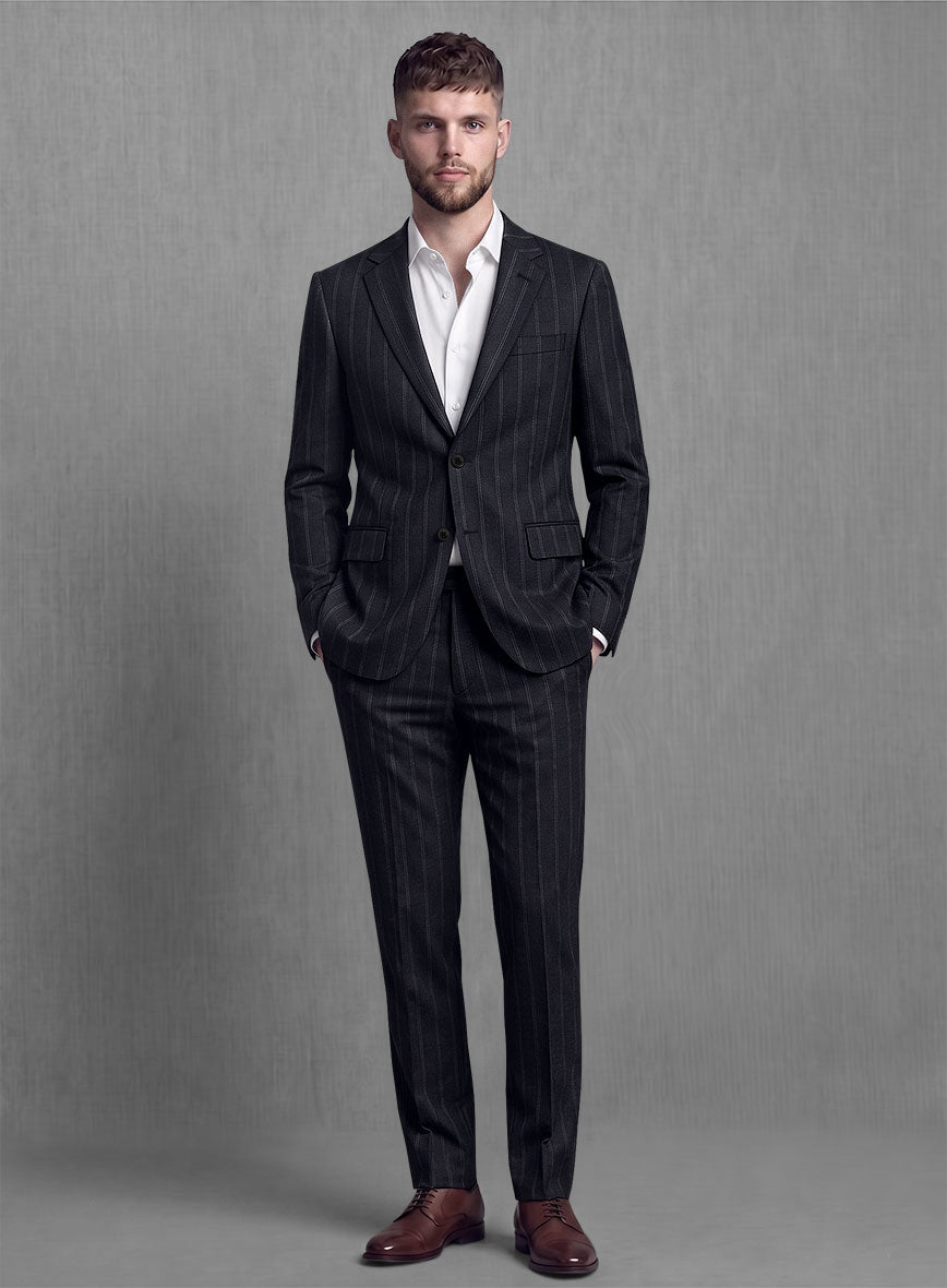 Lanificio Zegna Loop Dovana Blue Stripe Wool Suit - StudioSuits