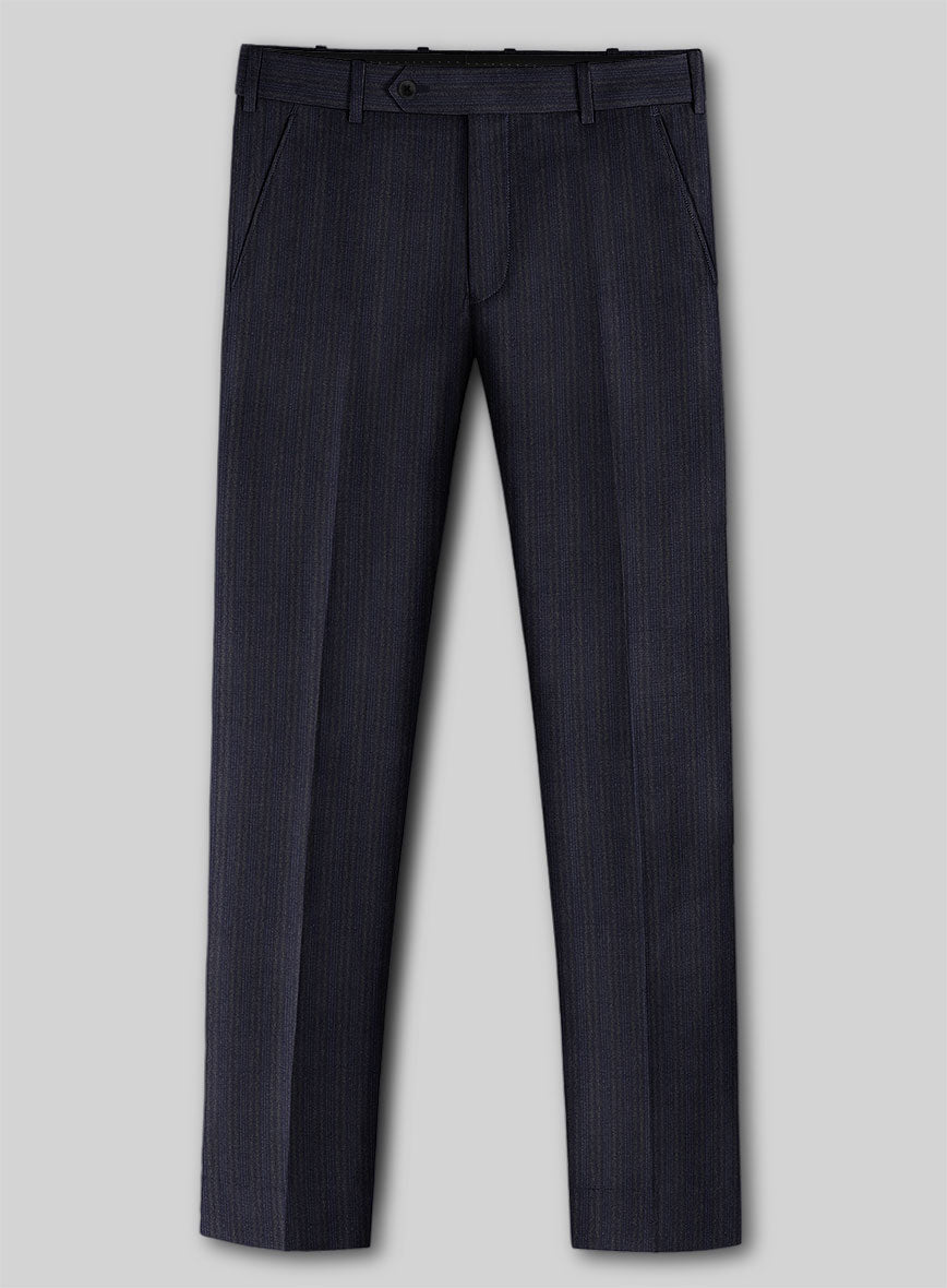 Lanificio Zegna Loop Laonel Blue Stripe Wool Suit - StudioSuits