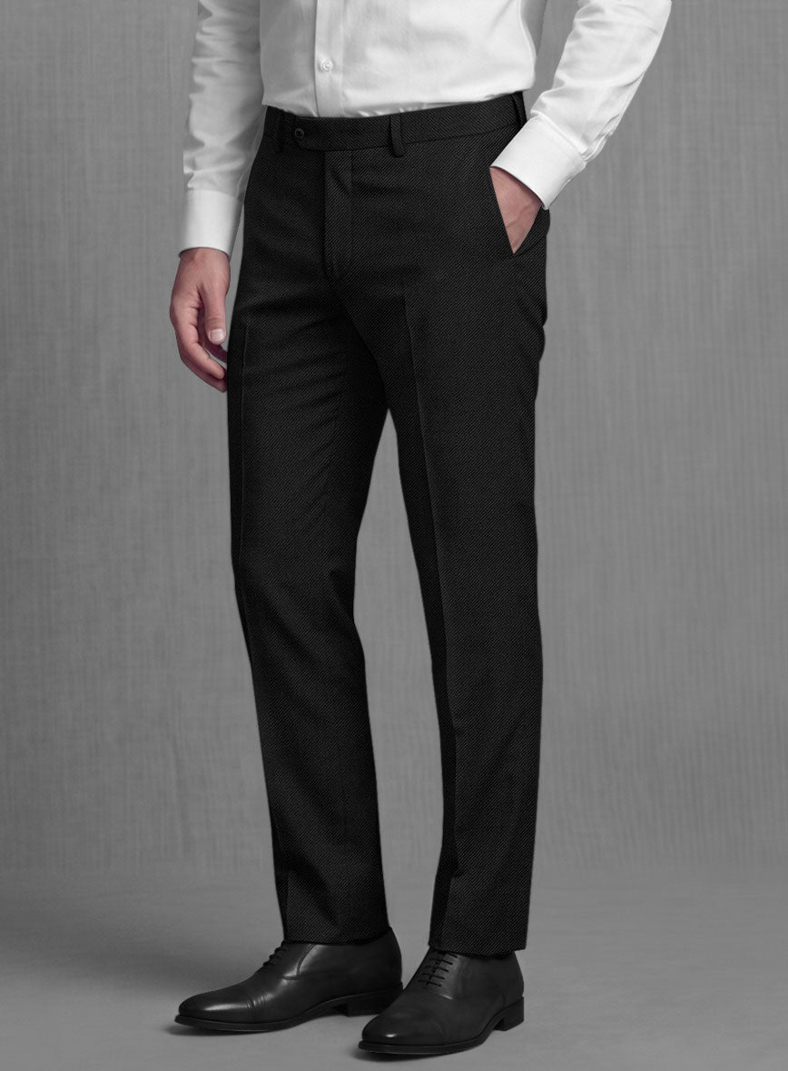 Lanificio Zegna Traveller Black Wool Suit – StudioSuits