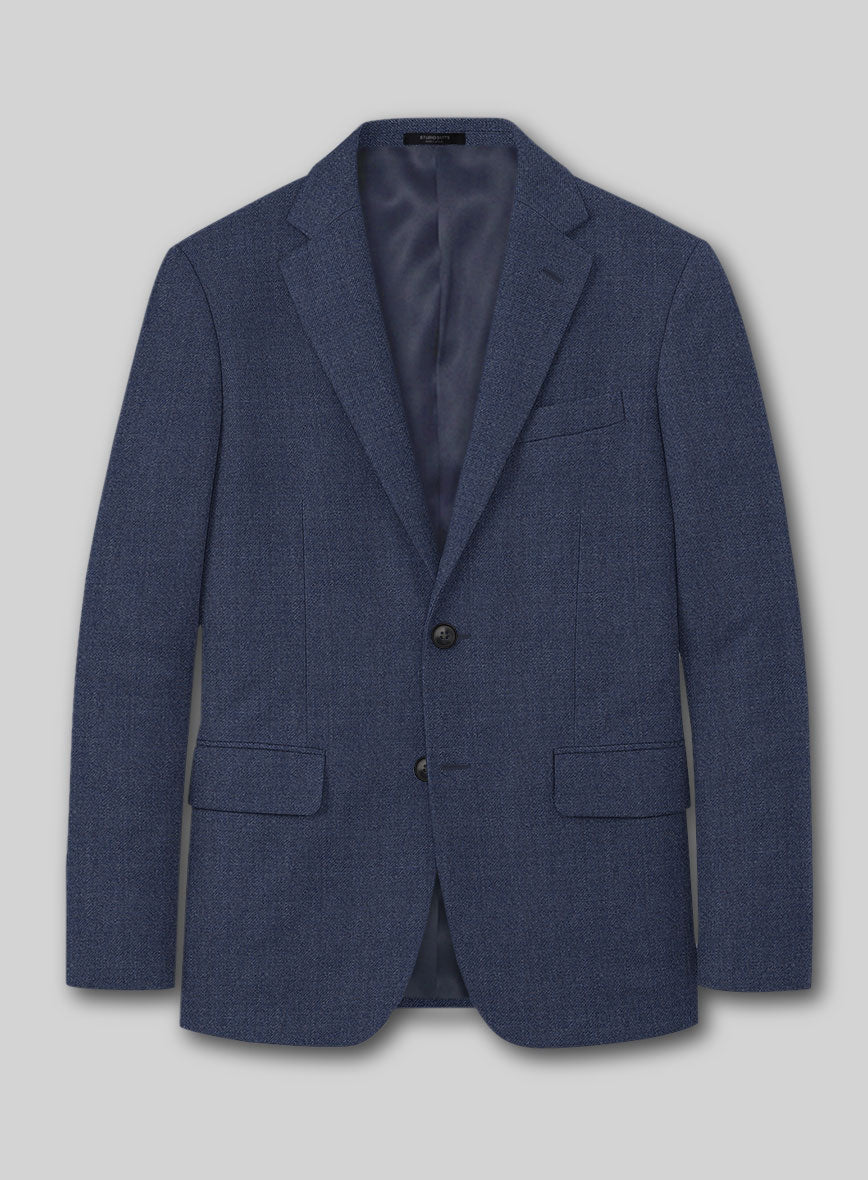 Lanificio Zegna Traveller Denim Blue Wool Suit - StudioSuits