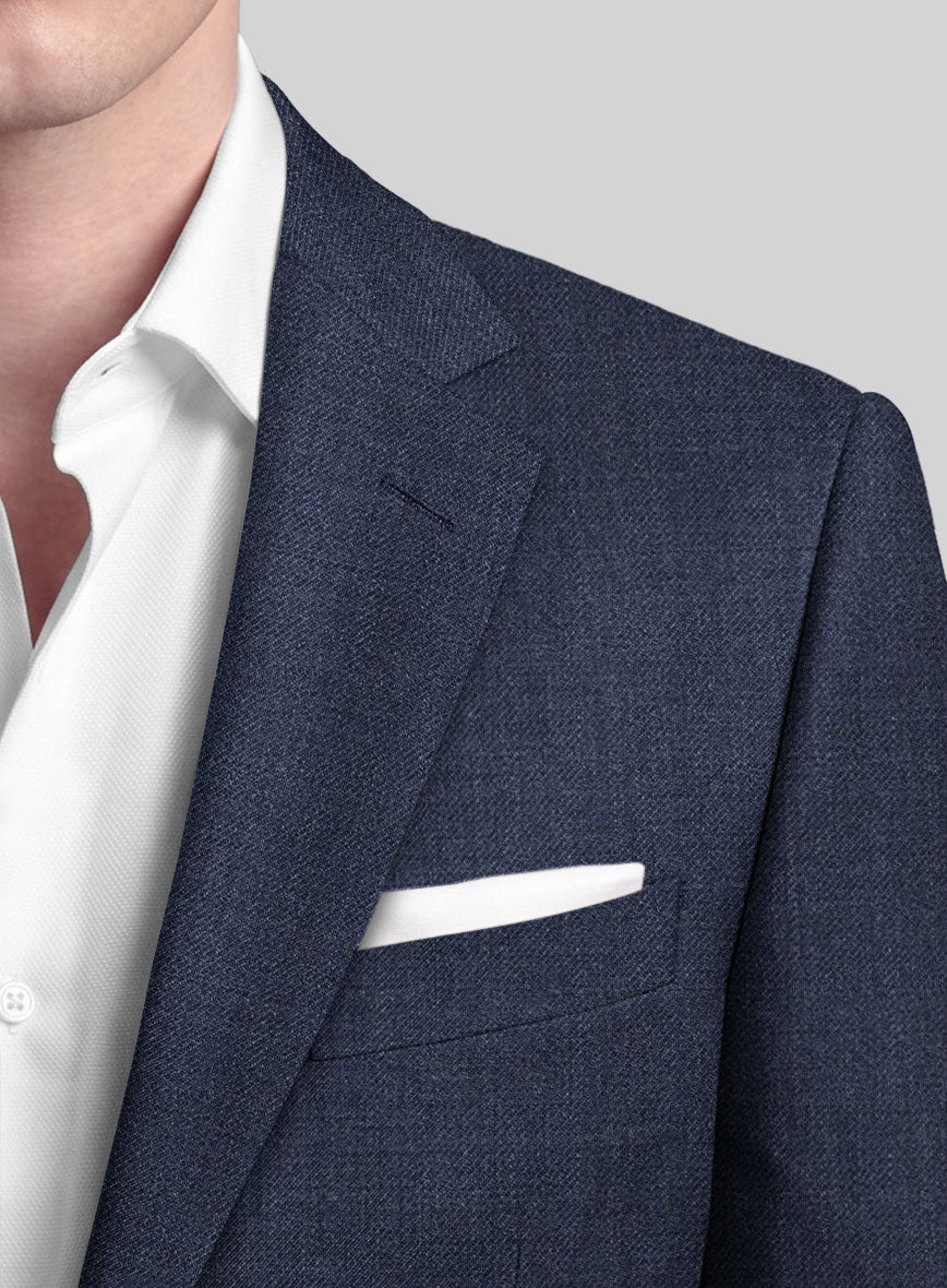 Lanificio Zegna Traveller Denim Blue Wool Suit - StudioSuits