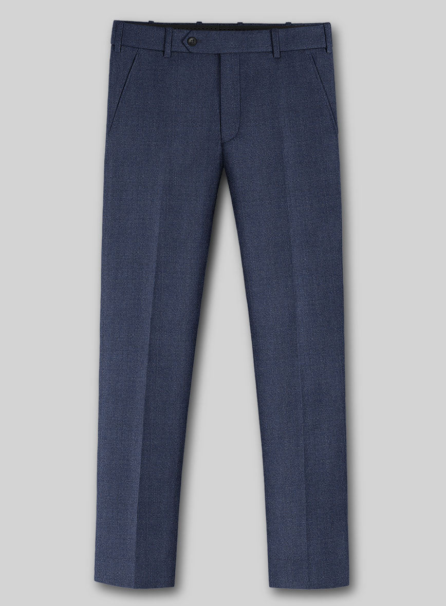 Lanificio Zegna Traveller Denim Blue Wool Suit - StudioSuits