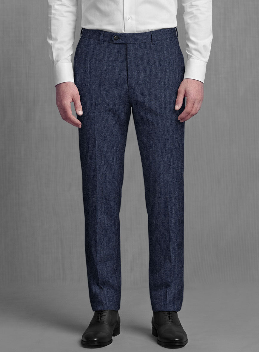 Lanificio Zegna Traveller Denim Blue Wool Suit - StudioSuits