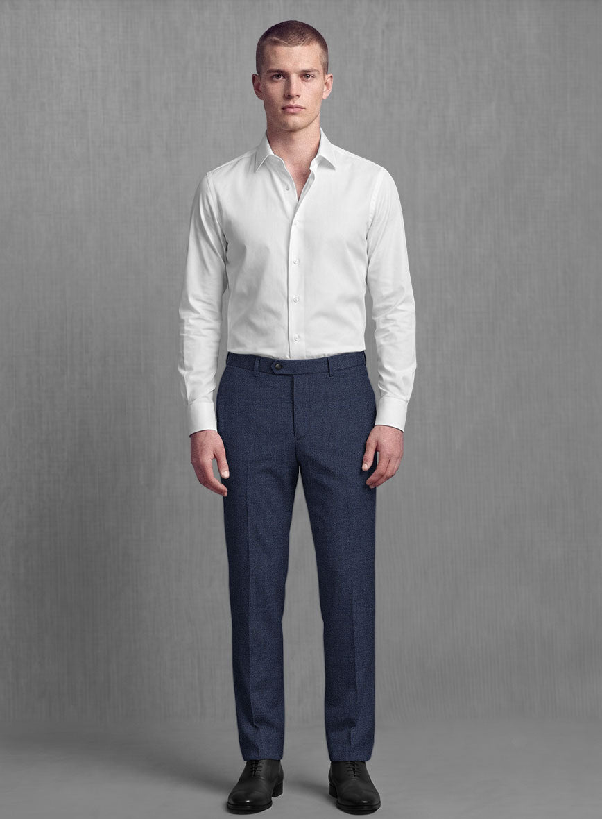 Lanificio Zegna Traveller Denim Blue Wool Suit - StudioSuits