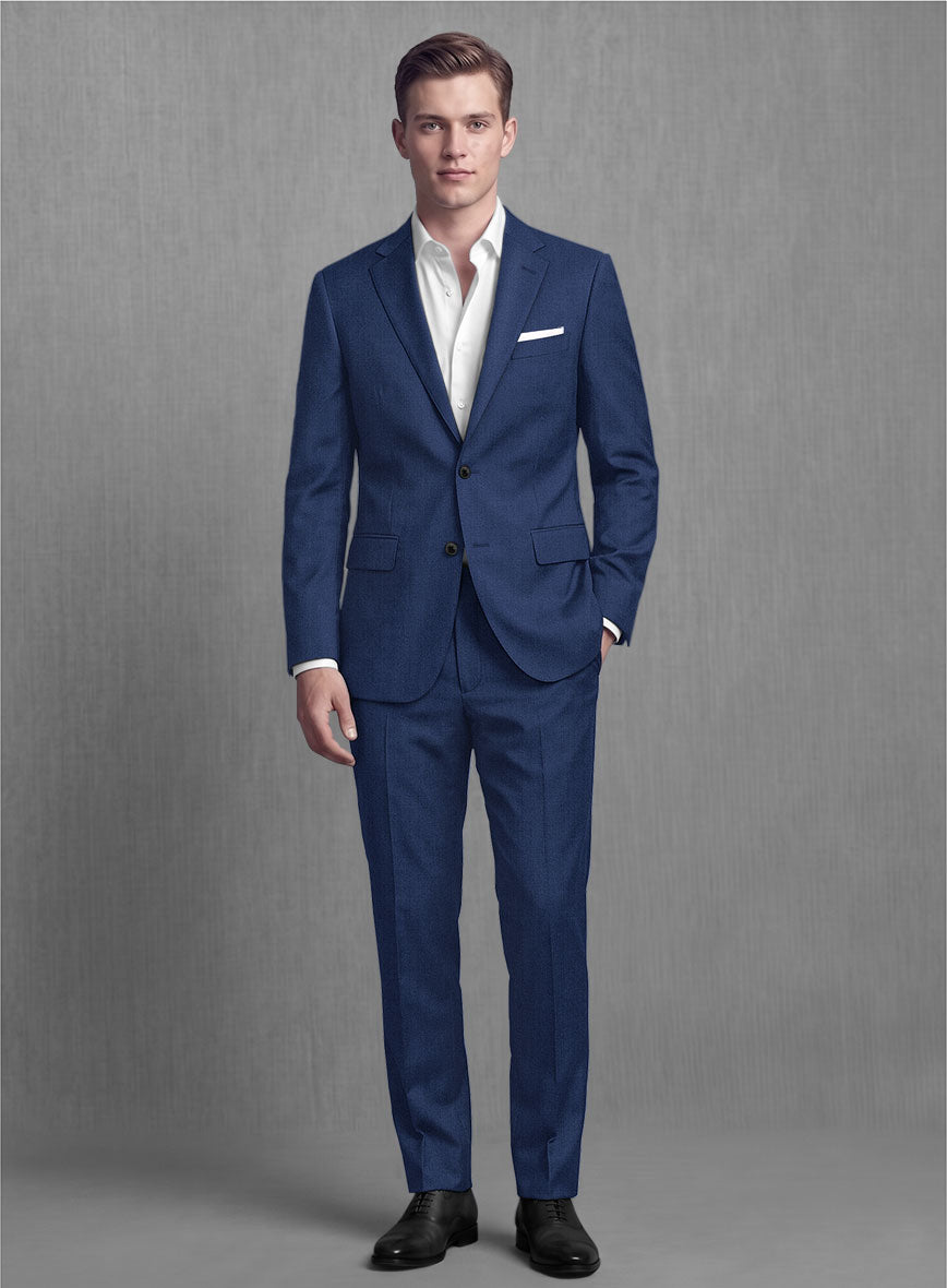 Lanificio Zegna Trofeo Cobalt Blue Wool Suit - StudioSuits