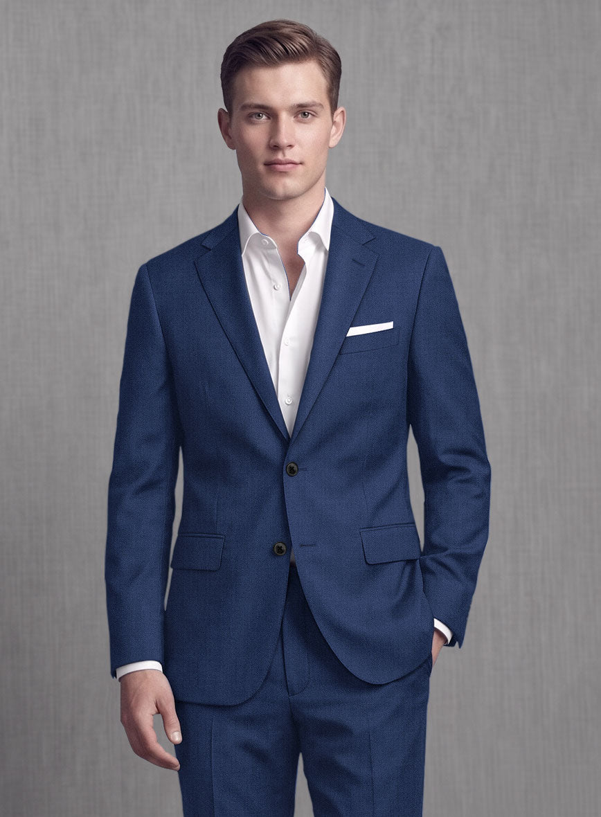 Lanificio Zegna Trofeo Cobalt Blue Wool Suit - StudioSuits