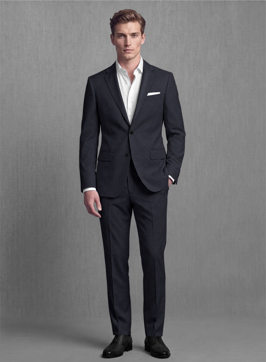 Lanificio Zegna Trofeo Ebony Blue Wool Suit - StudioSuits