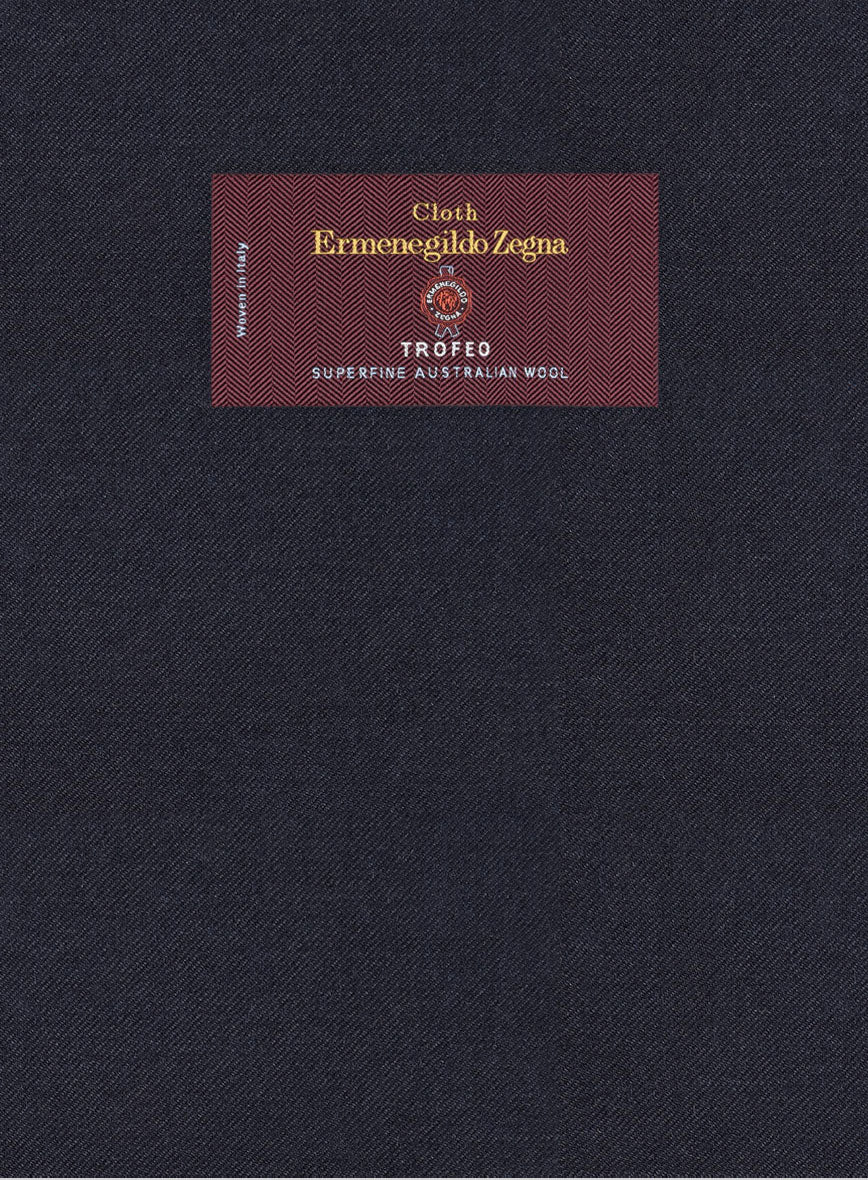 Lanificio Zegna Trofeo Ebony Blue Wool Suit - StudioSuits