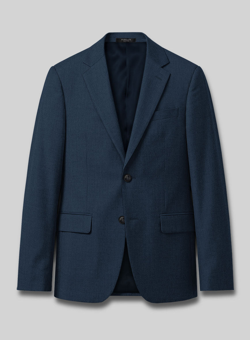 Lanificio Zegna Trofeo Flat Blue Wool Suit - StudioSuits