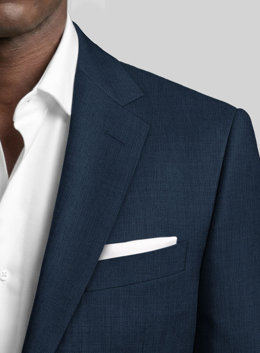 Lanificio Zegna Trofeo Flat Blue Wool Suit - StudioSuits