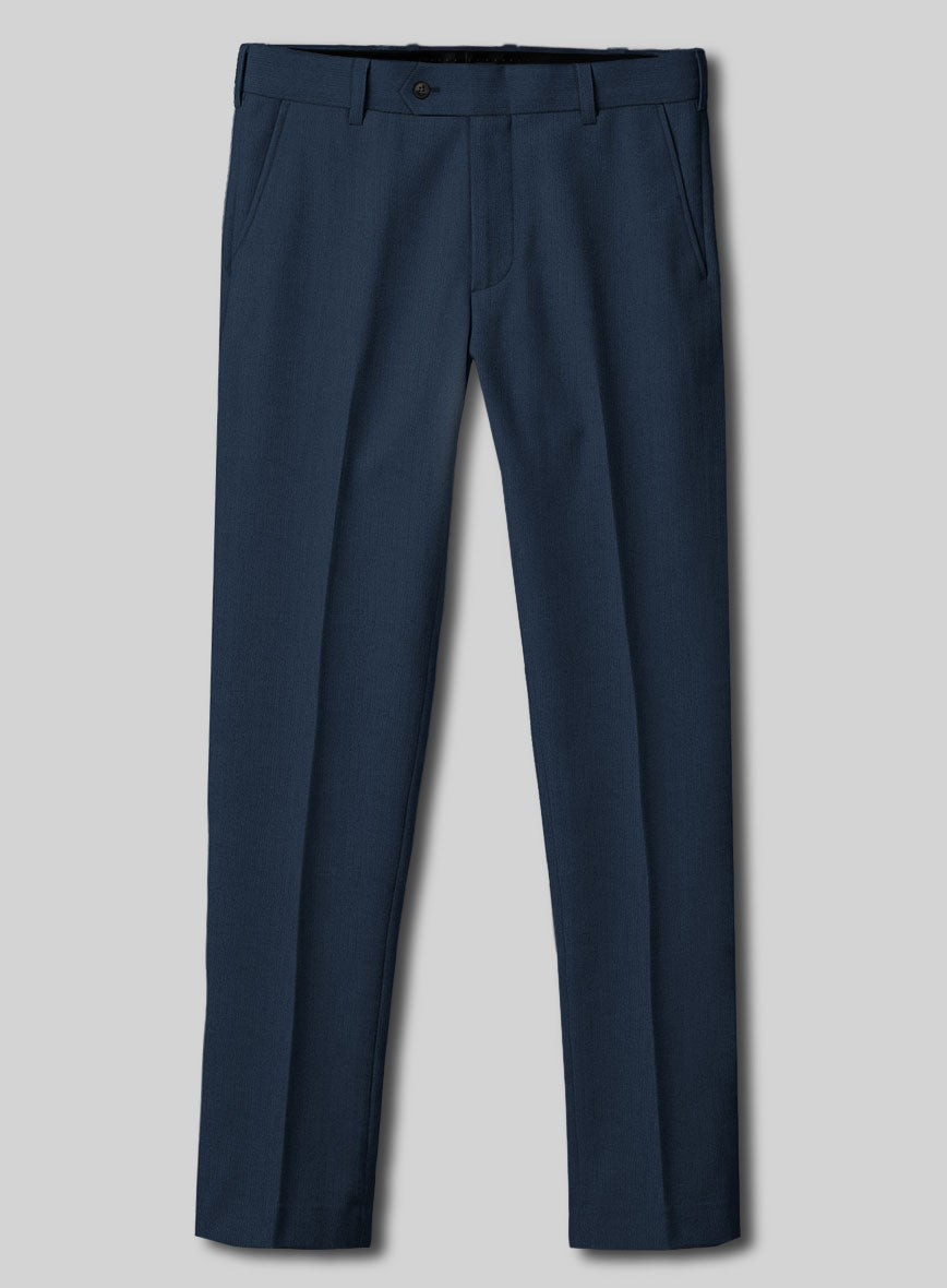 Lanificio Zegna Trofeo Flat Blue Wool Suit - StudioSuits
