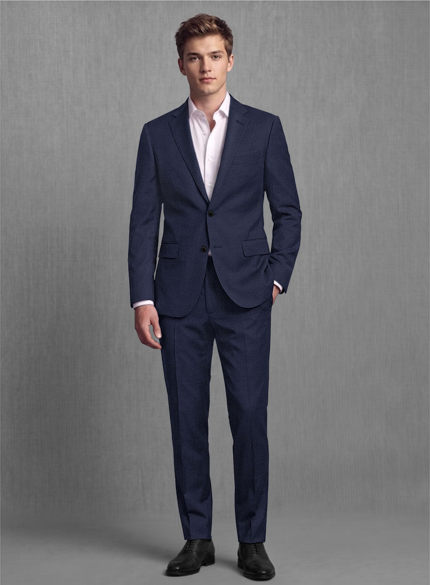 Lanificio Zegna Trofeo Ink Blue Wool Suit - StudioSuits