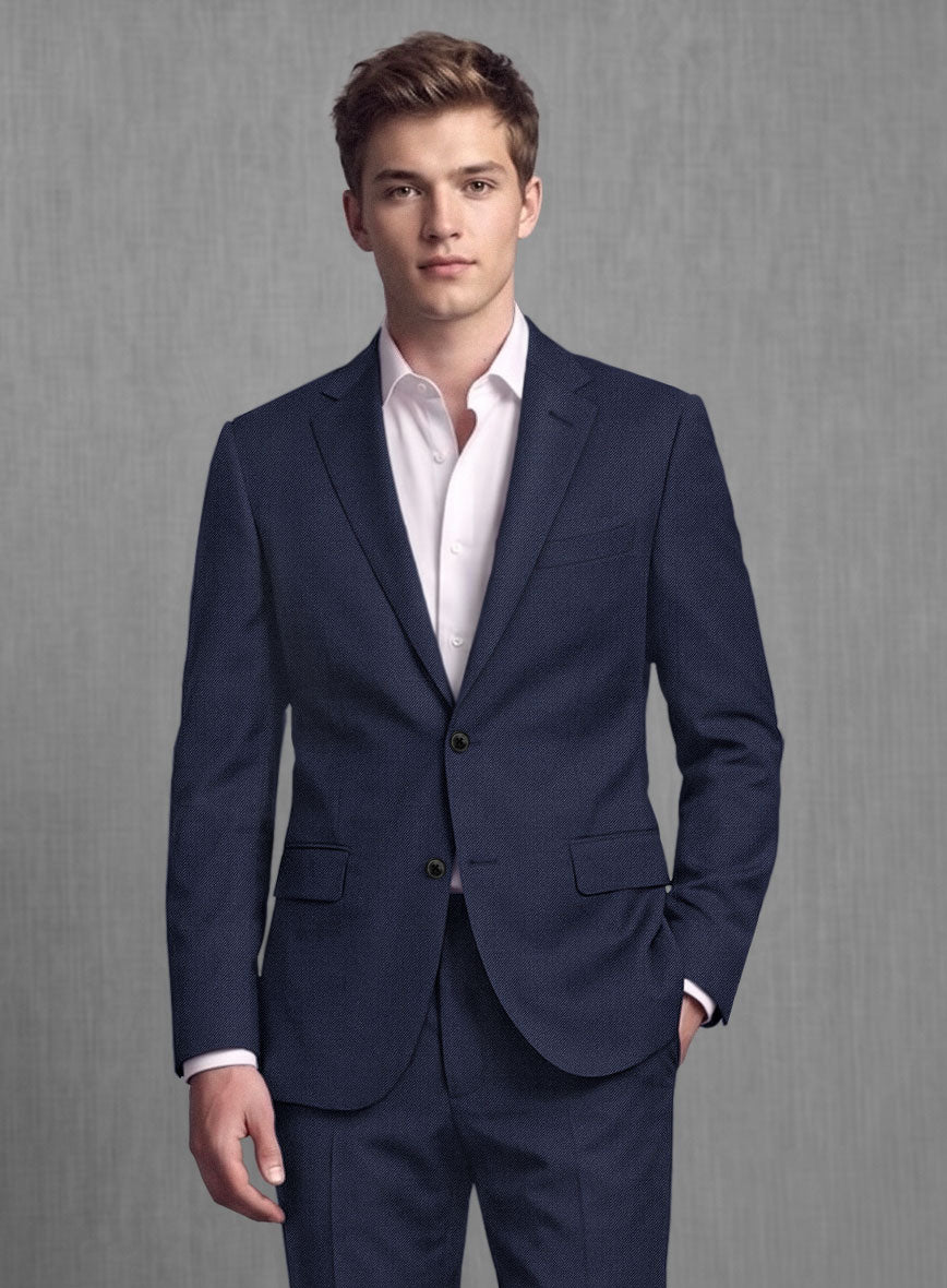 Lanificio Zegna Trofeo Ink Blue Wool Jacket - StudioSuits