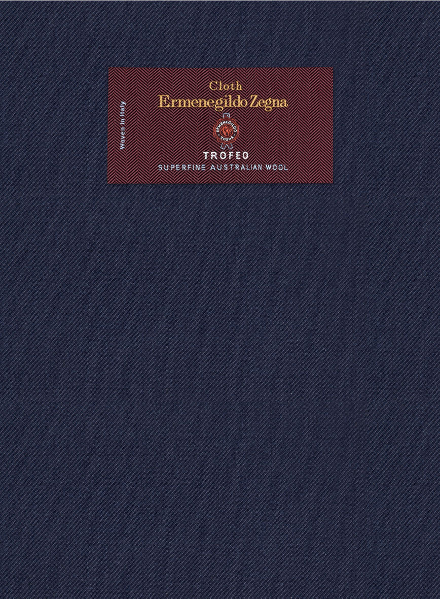 Lanificio Zegna Trofeo Ink Blue Wool Jacket - StudioSuits