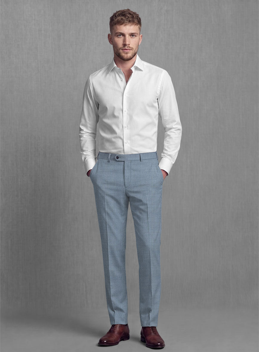 Lanificio Zegna Trofeo Jordy Blue Wool Pants - StudioSuits