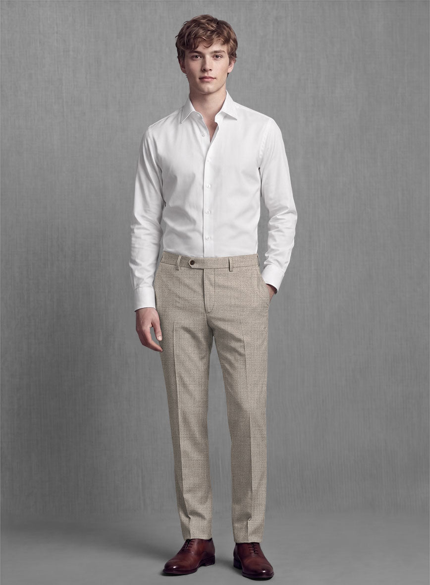 Lanificio Zegna Trofeo Light Brown Wool Pants - StudioSuits