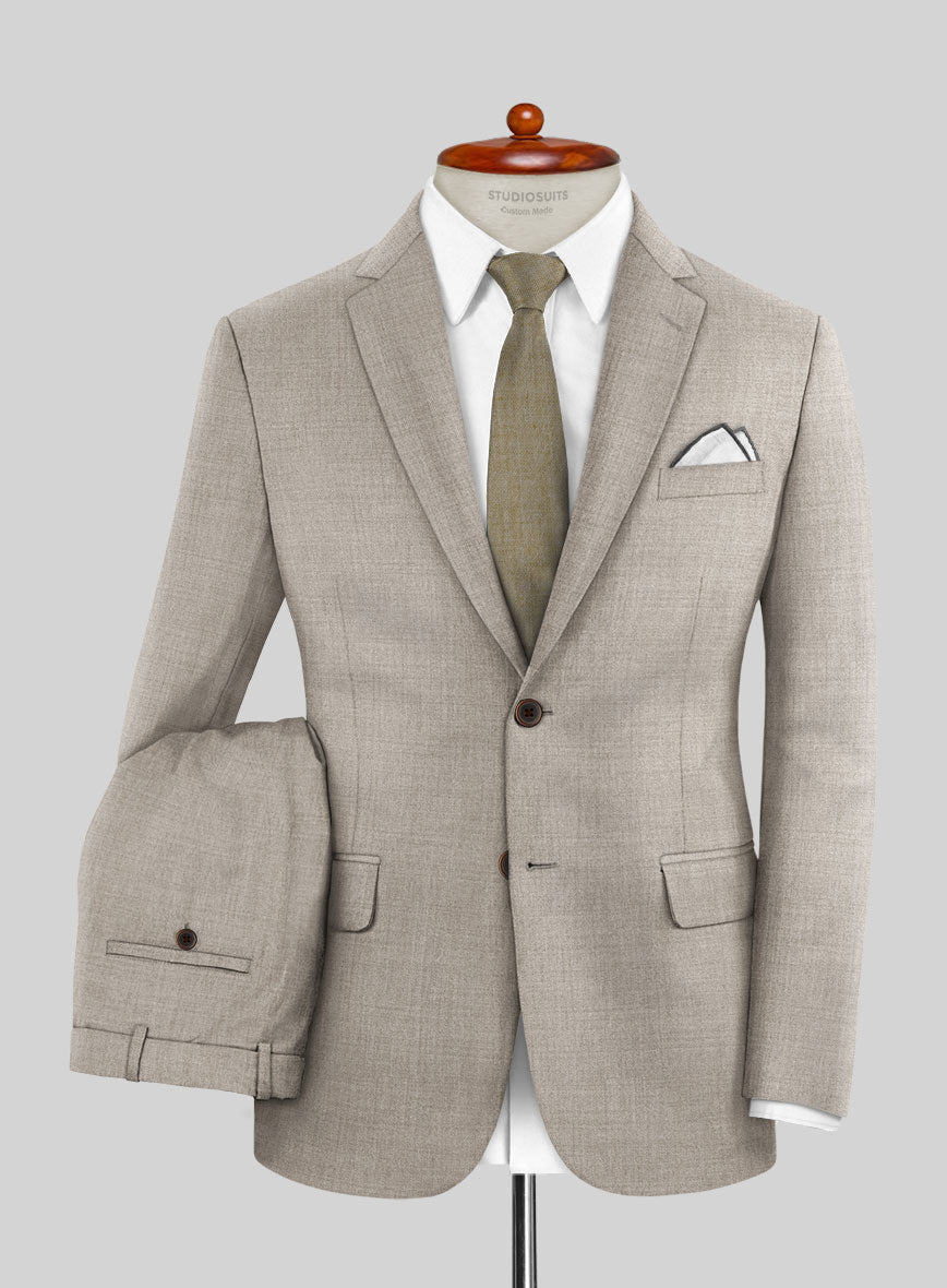 Lanificio Zegna Trofeo Light Brown Wool Suit - StudioSuits