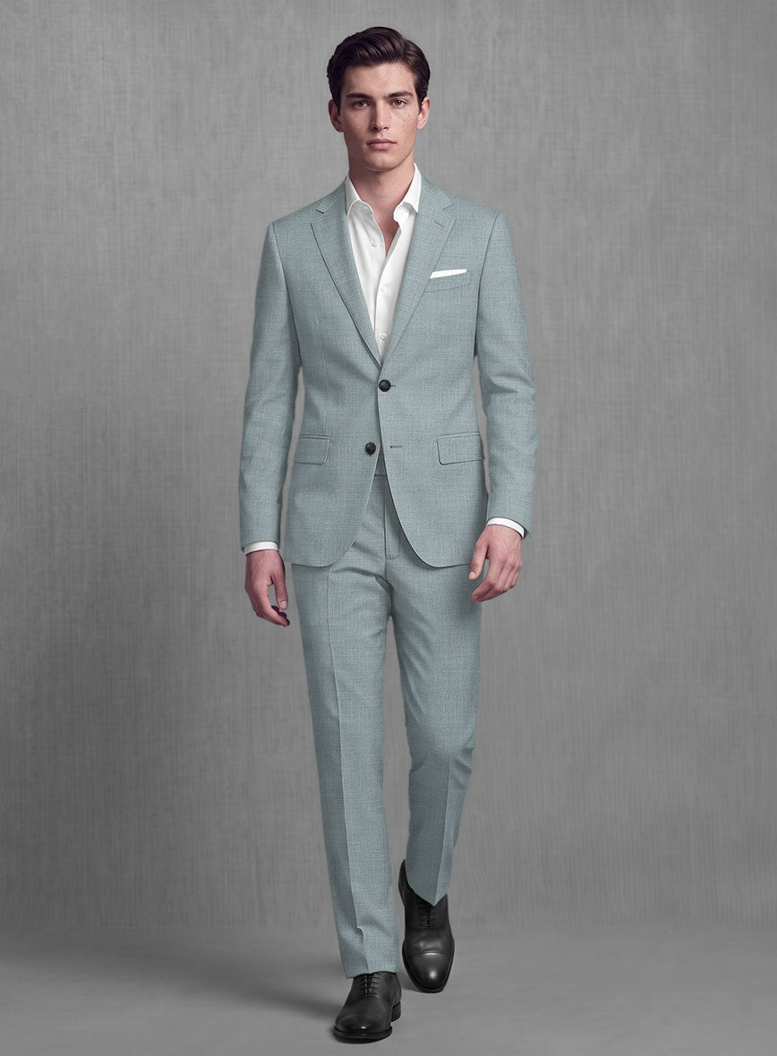 Lanificio Zegna Trofeo Moonstone Blue Wool Suit - StudioSuits