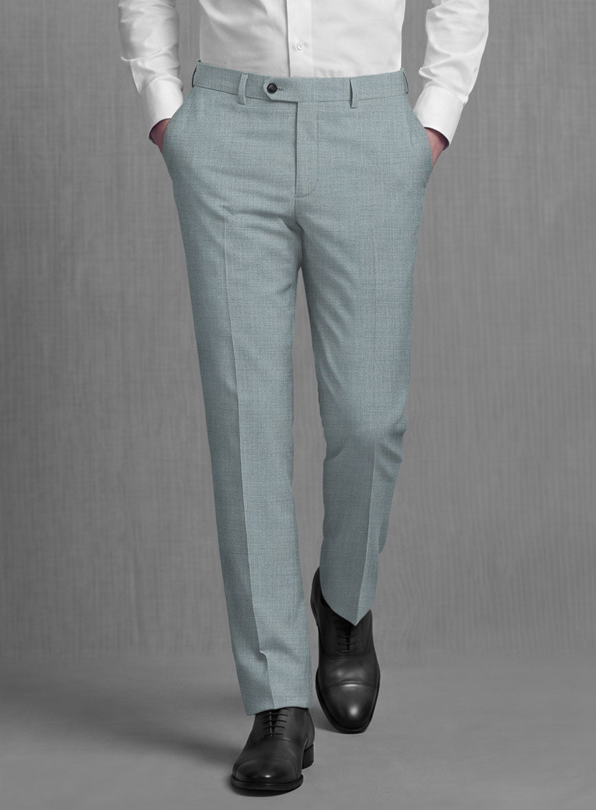 Lanificio Zegna Trofeo Moonstone Blue Wool Pants - StudioSuits