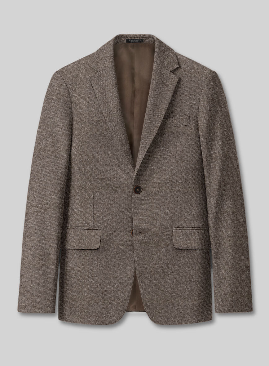 Lanificio Zegna Trofeo Mud Brown Wool Suit - StudioSuits