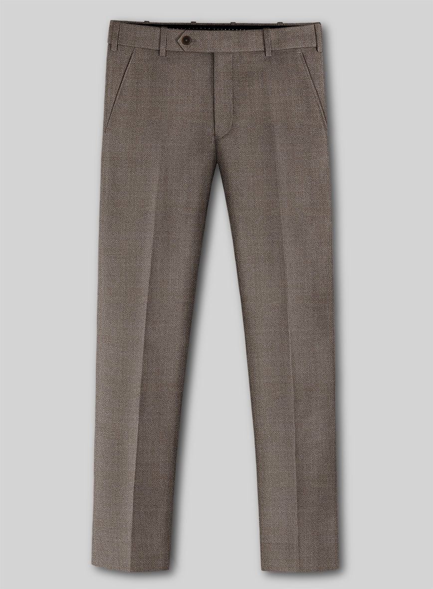 Lanificio Zegna Trofeo Mud Brown Wool Suit - StudioSuits