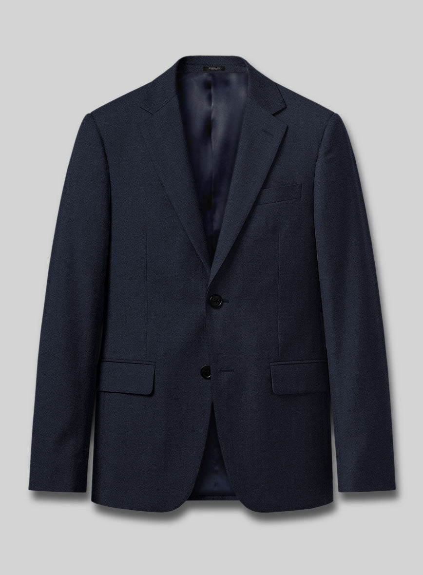 Lanificio Zegna Trofeo Navy Blue Wool Jacket - StudioSuits