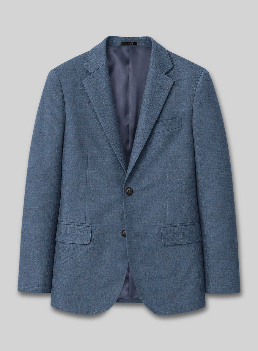 Lanificio Zegna Trofeo Prussian Blue Wool Jacket - StudioSuits