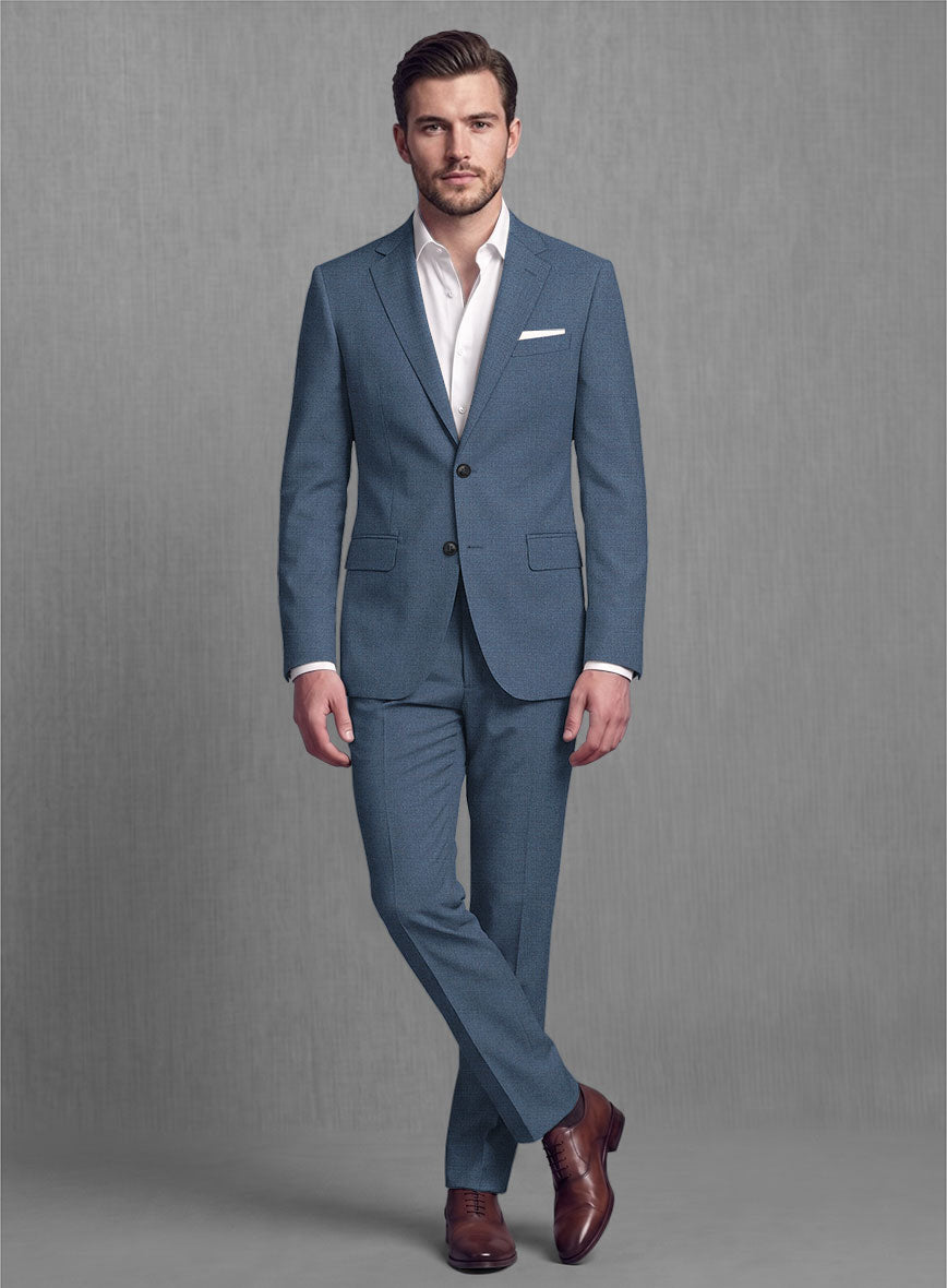 Lanificio Zegna Trofeo Prussian Blue Wool Suit - StudioSuits