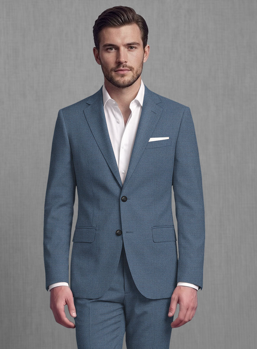 Lanificio Zegna Trofeo Prussian Blue Wool Suit - StudioSuits