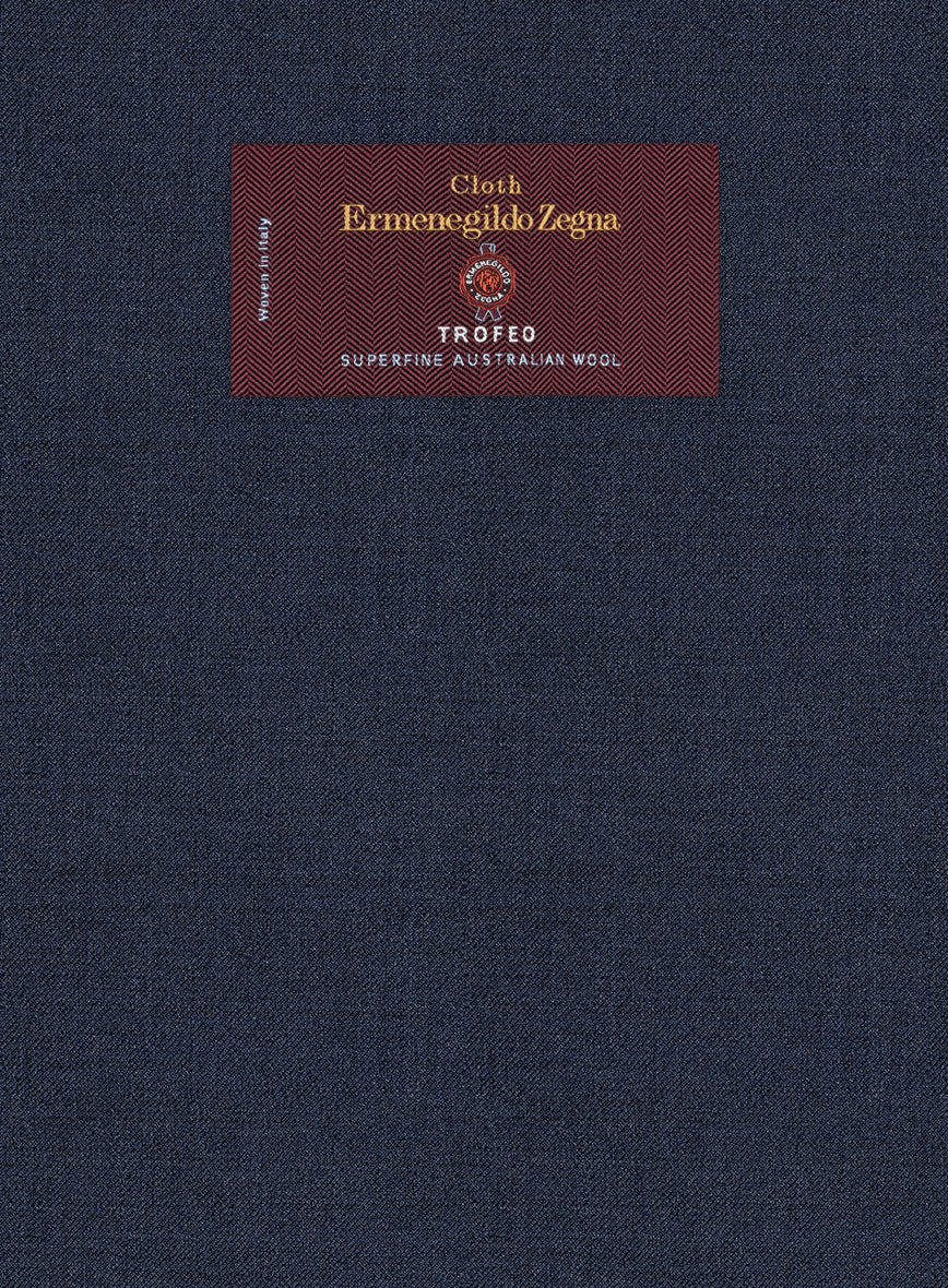 Lanificio Zegna Trofeo Rich Blue Wool Suit - StudioSuits