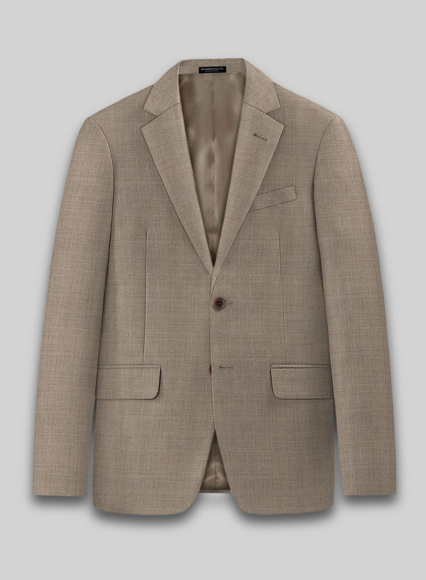 Lanificio Zegna Trofeo Sharkskin Brown Wool Suit – StudioSuits