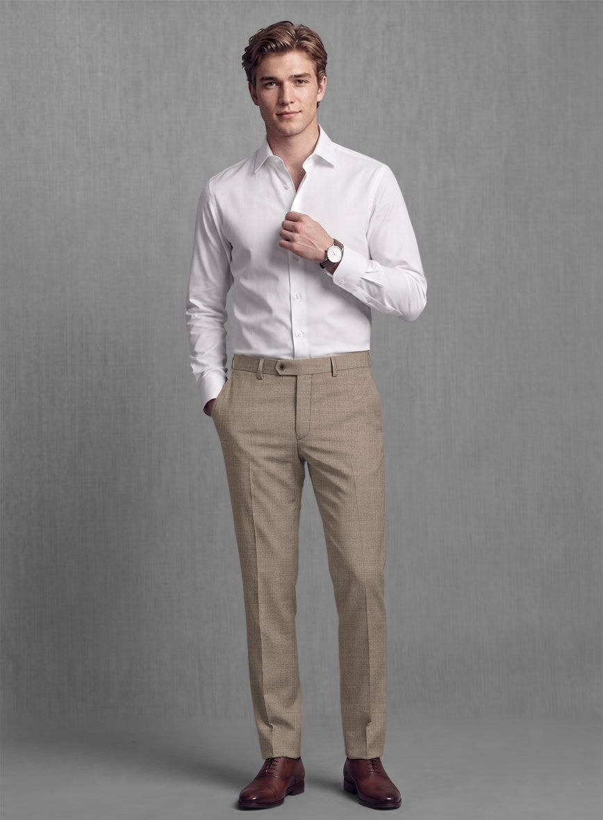 Lanificio Zegna Trofeo Sharkskin Brown Wool Suit – StudioSuits