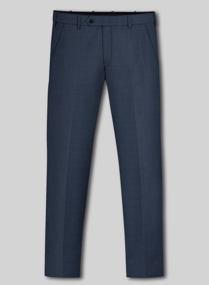 Lanificio Zegna Trofeo Sharkskin Royal Blue Wool Suit - StudioSuits
