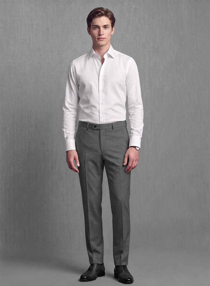 Lanificio Zegna Trofeo Slate Gray Wool Pants - StudioSuits