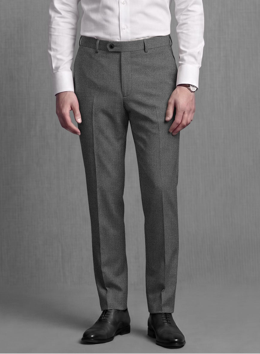 Lanificio Zegna Trofeo Slate Gray Wool Pants - StudioSuits