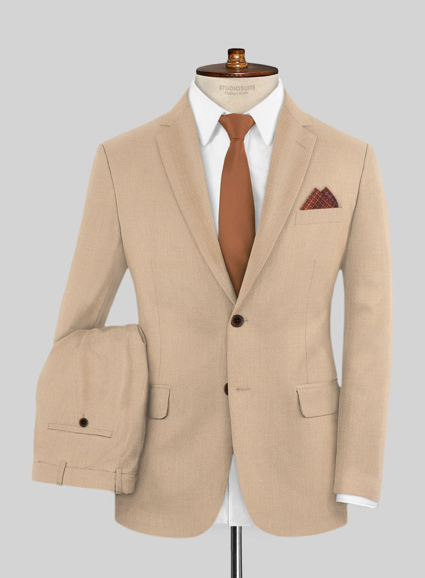 Lanificio Zegna Trofeo Mocha Beige Wool Suit – StudioSuits